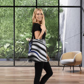 Blauwe Lijn Vlag Boodschappentas Tote Bag