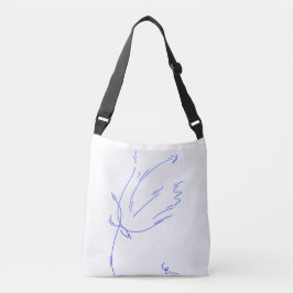 Blauwe lijnen 2 All-in-all-zak Crossbody Tas