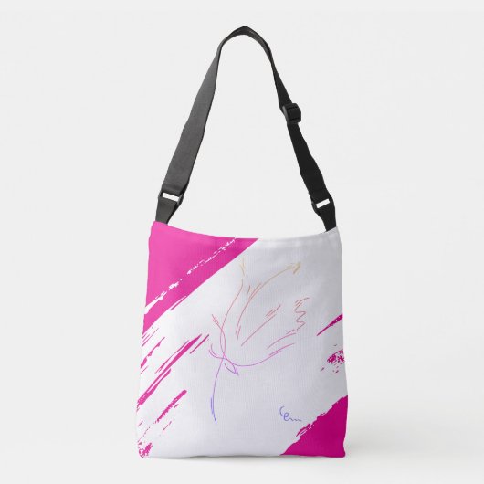 Blauwe lijnen 2 crossbody tas (Voorkant)