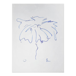 Blauwe lijnen 5 perfect poster