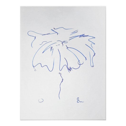 Blauwe lijnen 5 perfect poster (Voorkant)