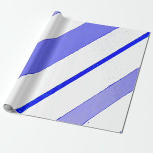 Blauwe lijnen cadeaupapier