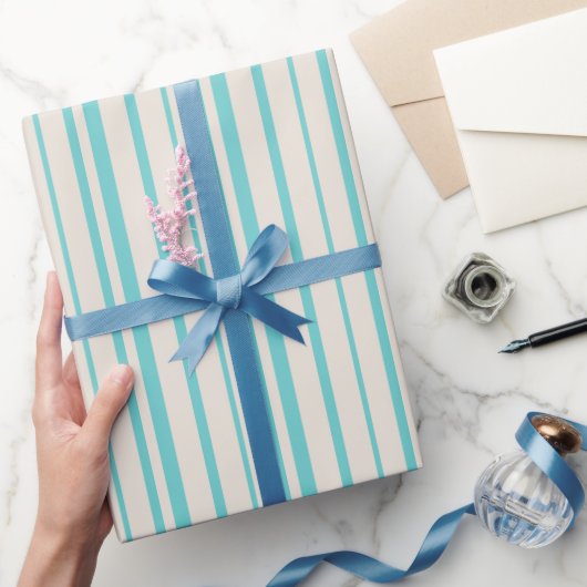 Blauwe lijnen cadeaupapier (Geschenken)