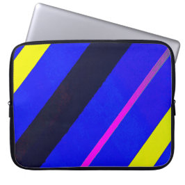 Blauwe lijnen laptop sleeve