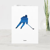 Blauwe lijnen - Nummer 1 hockeycoach bedankt uw ka Feestdagen Kaart (Achterkant)