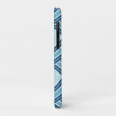 Blauwe lijnen patroon Case-Mate iPhone case (Achterkant/links)
