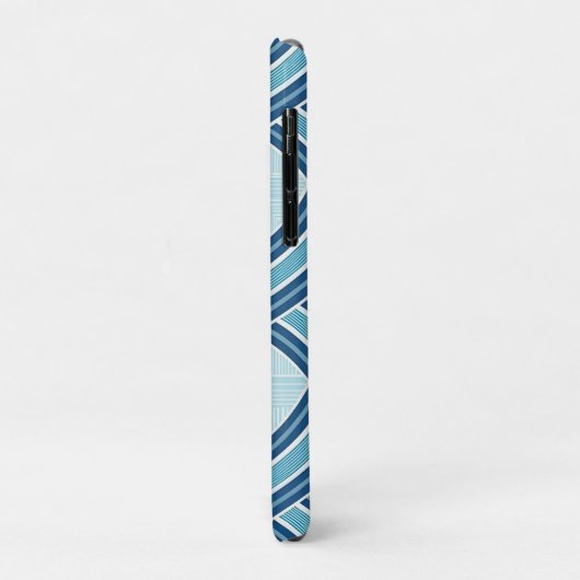 Blauwe lijnen patroon Case-Mate iPhone case (Achterkant/links)