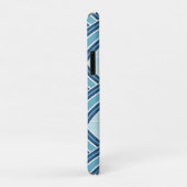 Blauwe lijnen patroon Case-Mate iPhone case (Achterkant/rechts)