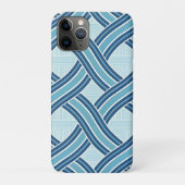 Blauwe lijnen patroon Case-Mate iPhone case (Achterkant)