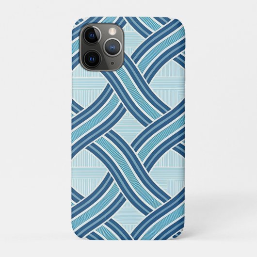 Blauwe lijnen patroon Case-Mate iPhone case (Achterkant)