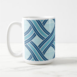 Blauwe Lijnen Patroon Koffiemok