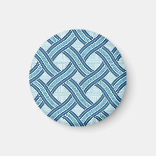 Blauwe lijnen patroon magneet