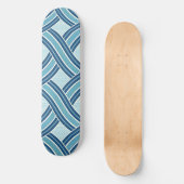 Blauwe lijnen patroon persoonlijk skateboard (Voorkant)