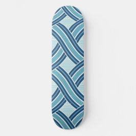 Blauwe lijnen patroon persoonlijk skateboard