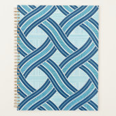 Blauwe lijnen patroon planner (Voorkant)