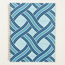 Blauwe lijnen patroon planner
