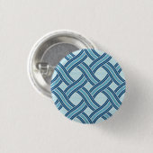 Blauwe lijnen patroon ronde button 3,2 cm (Voorkant /achterkant)