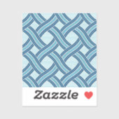 Blauwe lijnen patroon sticker (Vel)
