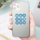 Blauwe lijnen patroon sticker (Telefoon)