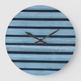 "Blauwe lijnen" Ronde (grote) wandklok