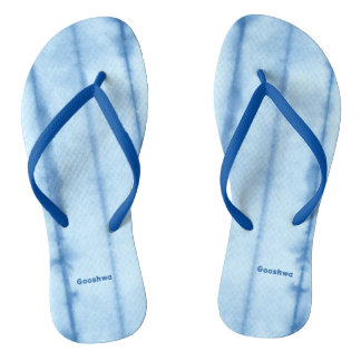 Blauwe lijnen Teenslippers, slanke bandjes Teenslippers
