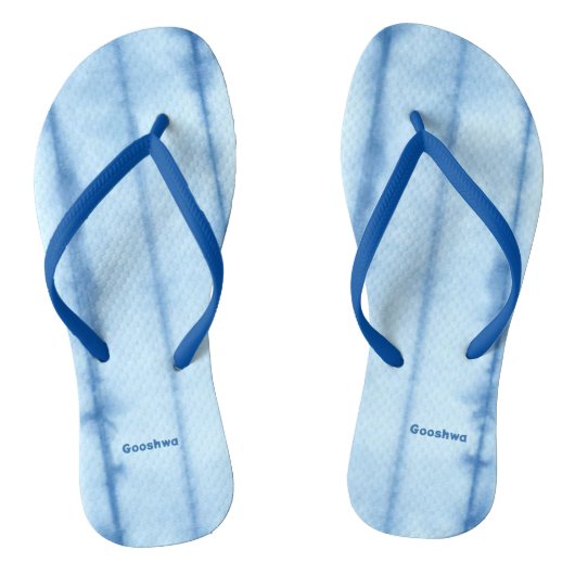 Blauwe lijnen Teenslippers, slanke bandjes Teenslippers (Voetbed)