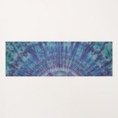 Blauwe lijnen Tie Dye Yogamat (Achterkant (horizontaal))