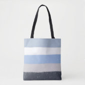 Blauwe lijnen tote bag (Voorkant)