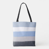 Blauwe lijnen tote bag (Achterkant)
