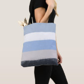 Blauwe lijnen tote bag (Dichtbij)