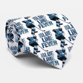 Blauwe lijnkoorts (Hockey) Stropdas (Opgerold)