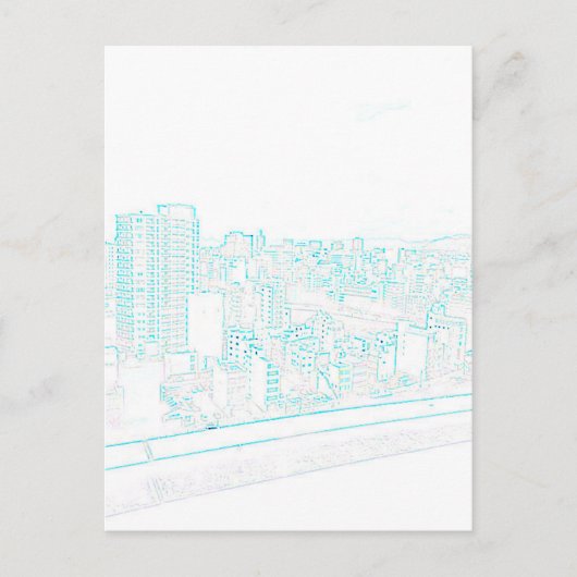 Blauwe lijntekening na kaart Deel 1 (Voorkant)