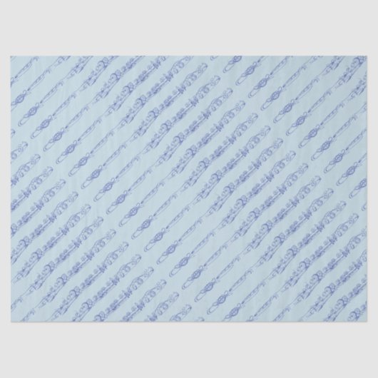 Blauwe lijntekening tissuepapier (Voorkant)