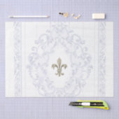 Blauwe Lijst van de rand van de scrol van de Lis Tissuepapier (Craft)