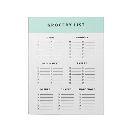 Blauwe lijst van kruidenproducten notitieblok (Linkerzijde)