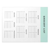 Blauwe lijst van kruidenproducten notitieblok (Voorkant)