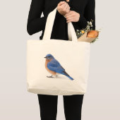 Blauwe Lijster Grote Tote Bag (Voorkant (product))