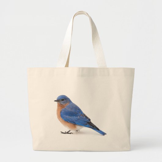 Blauwe Lijster Grote Tote Bag (Voorkant)