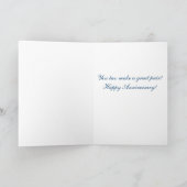 blauwe lijster jubileumkaart kaart (Binnen)