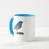 Blauwe lijster mok (Voorkant links)