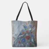 Blauwe Lijster - Schilderij uit de VS Tote Bag (Achterkant)