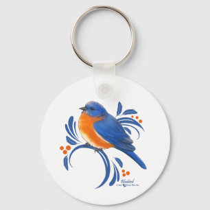 Blauwe Lijster Sleutelhanger