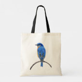 Blauwe lijster tote bag (Achterkant)