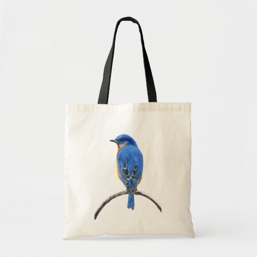 Blauwe lijster tote bag (Voorkant)