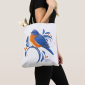Blauwe Lijster Tote Bag (Dichtbij)