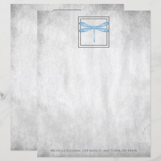 Blauwe likker - Aangepast papierblad (Voorkant / Achterkant)