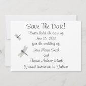 Blauwe likkerij slaat de datum op save the date (Achterkant)