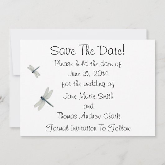 Blauwe likkerij slaat de datum op save the date (Achterkant)