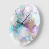 Blauwe Lila Abstracte wandklok (Hoek)