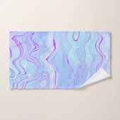 BLAUWE LILA MARBLE BATHROOM TOWEL SET BAD HANDDOEK (Handdoek)